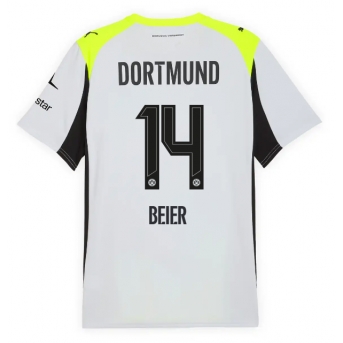 Borussia Dortmund Maximilian Beier #14 Maglia Gara Trasferta Repliche 2025-26 Maniche Corte